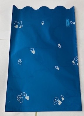 Celofánový sáček 20x33cm 50ks/bal modrý s potiskem - Úklidové a ochranné pomůcky Obalový materiál Ostatní